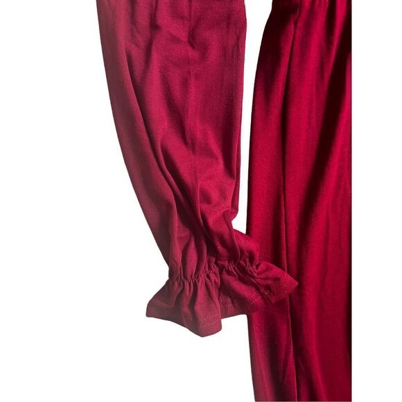 Kojooin Maternity burgundy midi dress size M - Picture 4 of 5